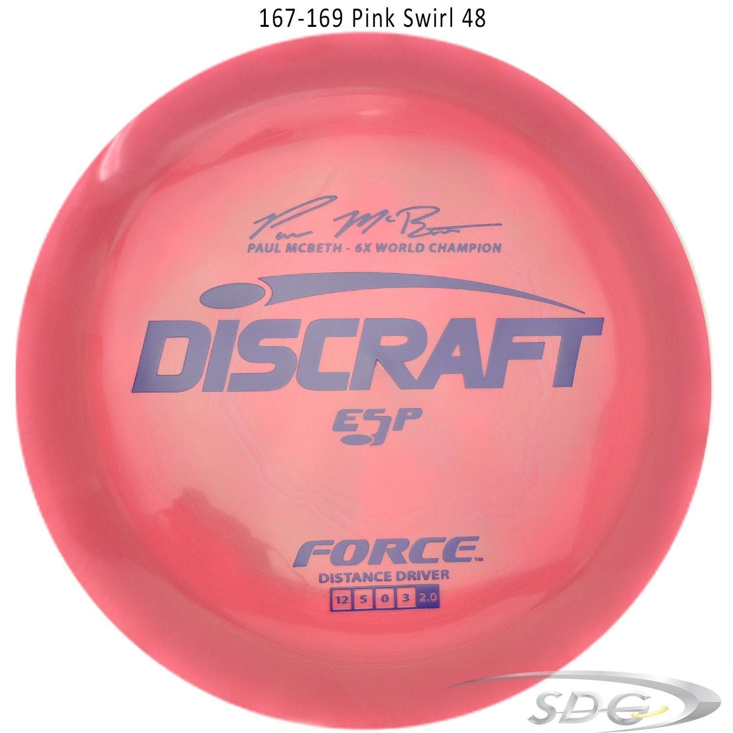 discraft-esp-force-6x-paul-mcbeth-signature-disc-golf-distance-driver-169-160-weights 167-169 Pink Swirl 48 