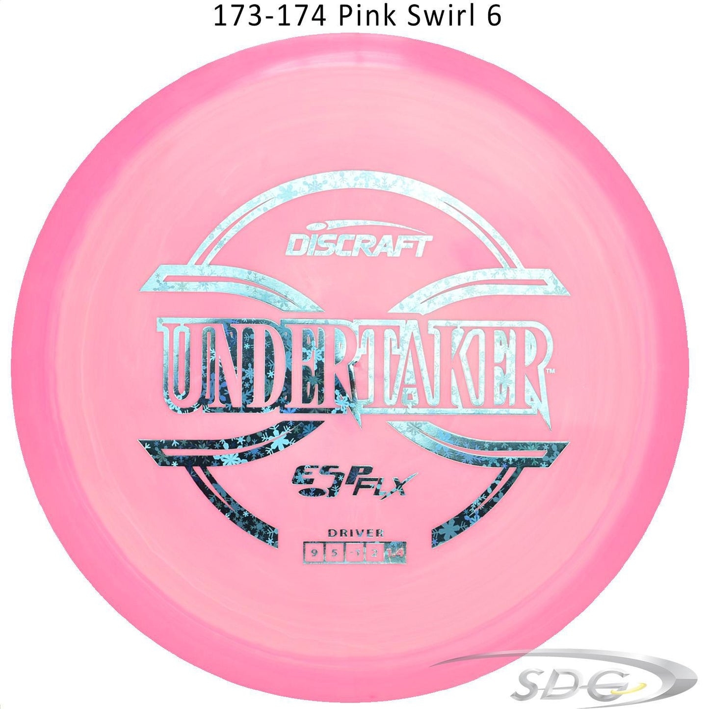 discraft-esp-flx-undertaker-disc-golf-distance-driver 173-174 Pink Swirl 6 