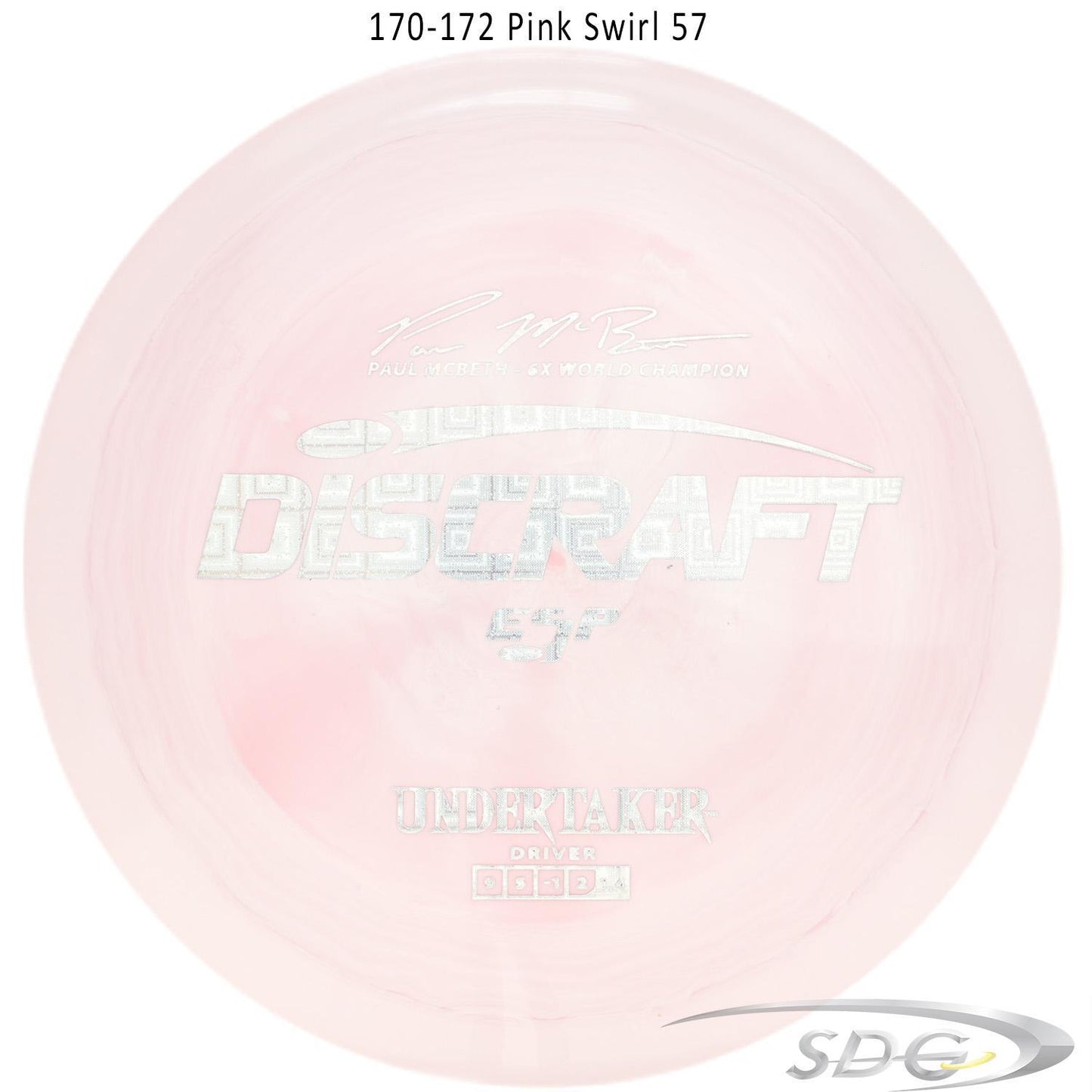 discraft-esp-undertaker-6x-paul-mcbeth-signature-series-disc-golf-distance-driver 170-172 Pink Swirl 57