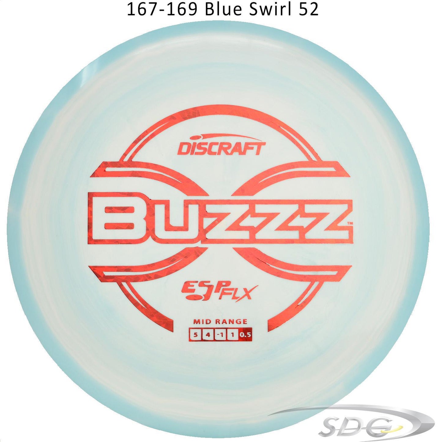 dicraft-esp-flx-buzzz-disc-golf-mid-range 167-169 Blue Swirl 52