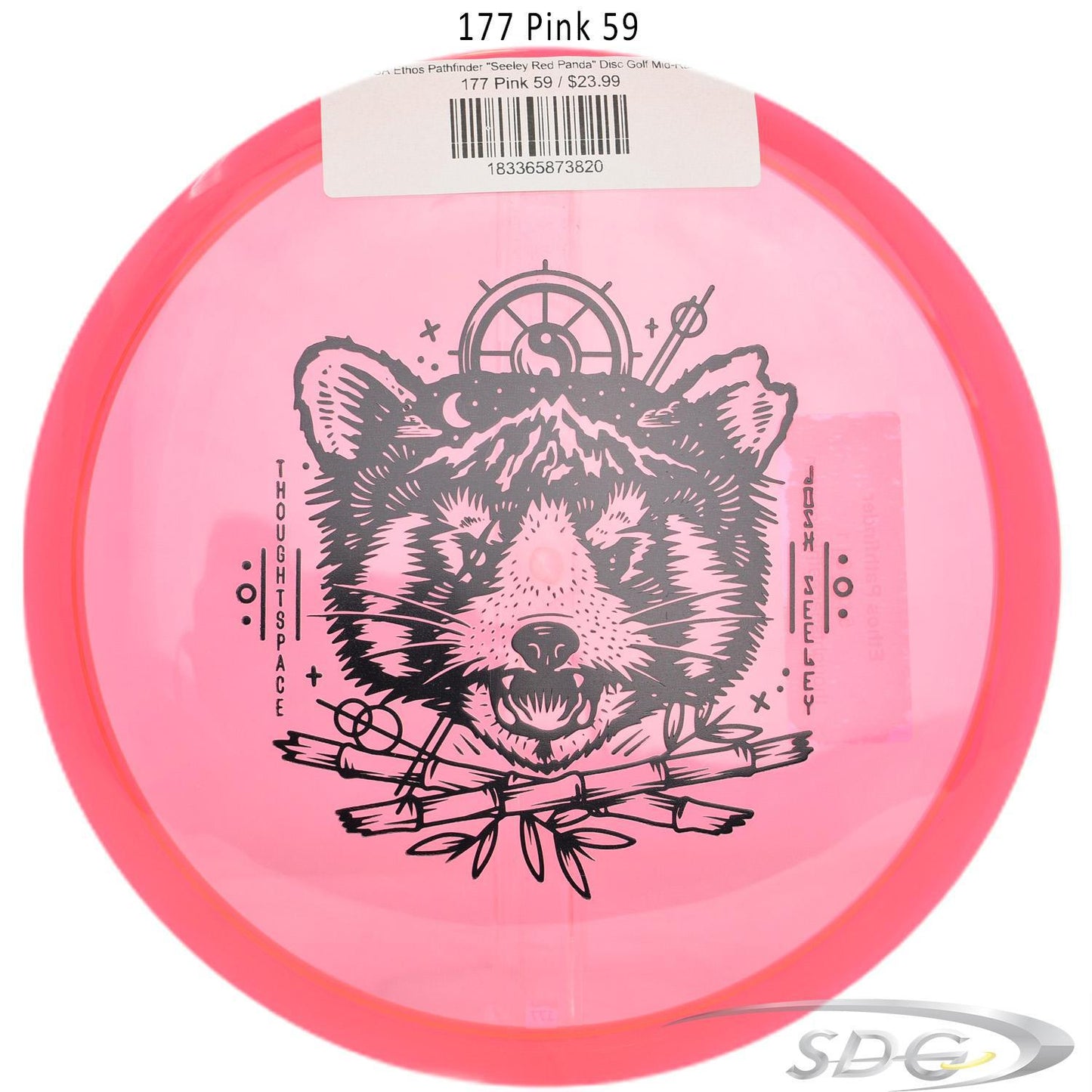 tsa-ethos-pathfinder-seeley-red-panda-disc-golf-mid-range 177 Pink 59 