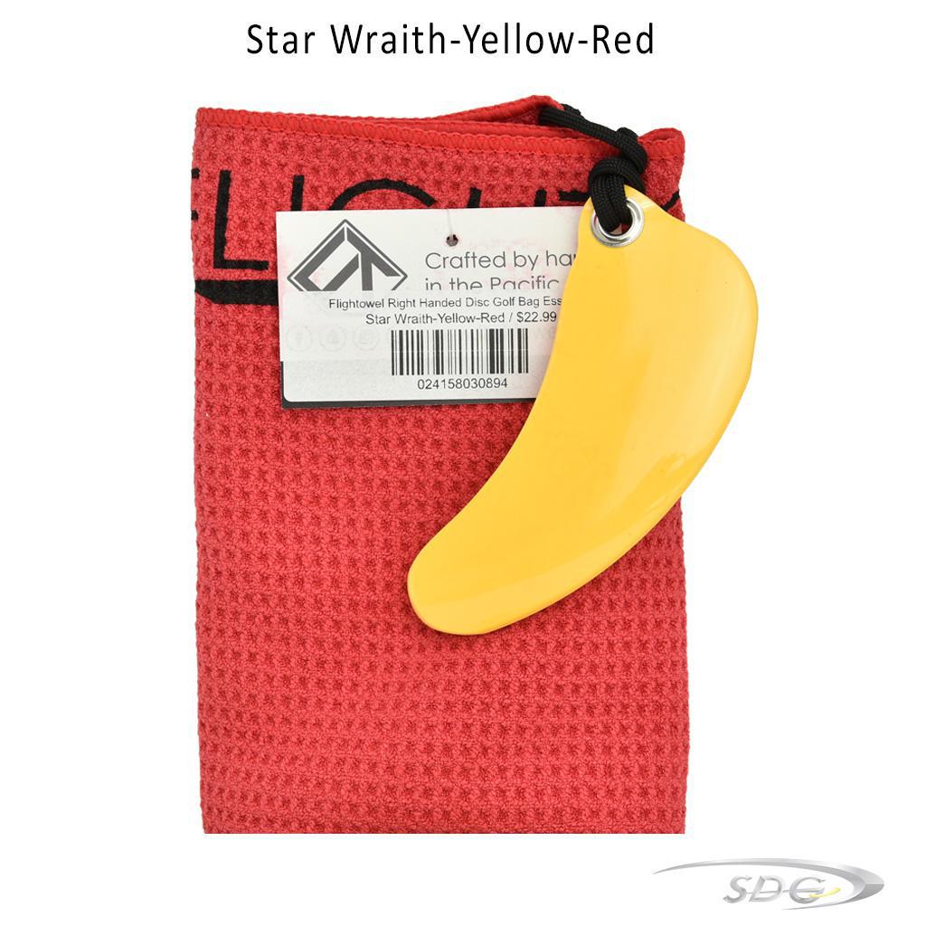 flightowel-right-handed-disc-golf-bag-essential Star Wraith-Yellow-Red 