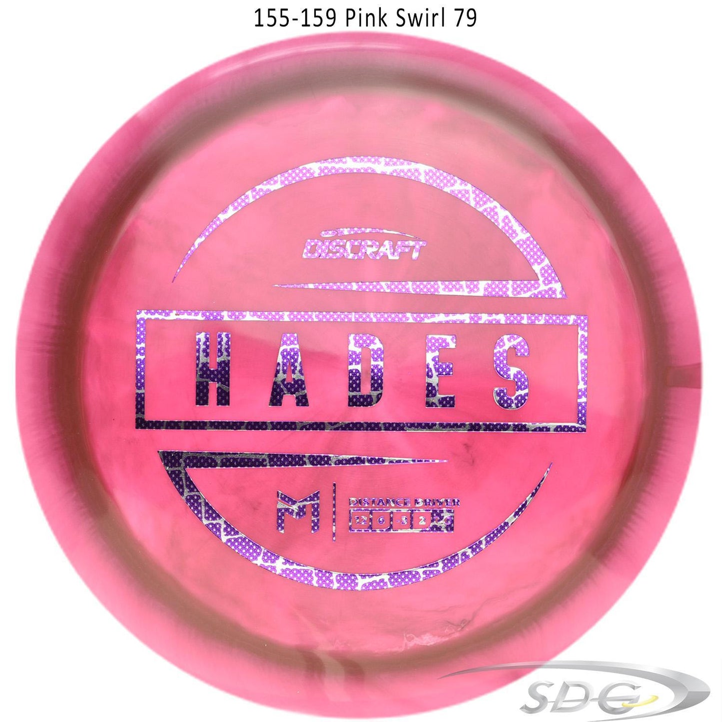 discraft-esp-hades-paul-mcbeth-signature-series-disc-golf-distance-driver-159-150-weights 155-159 Pink Swirl 79 