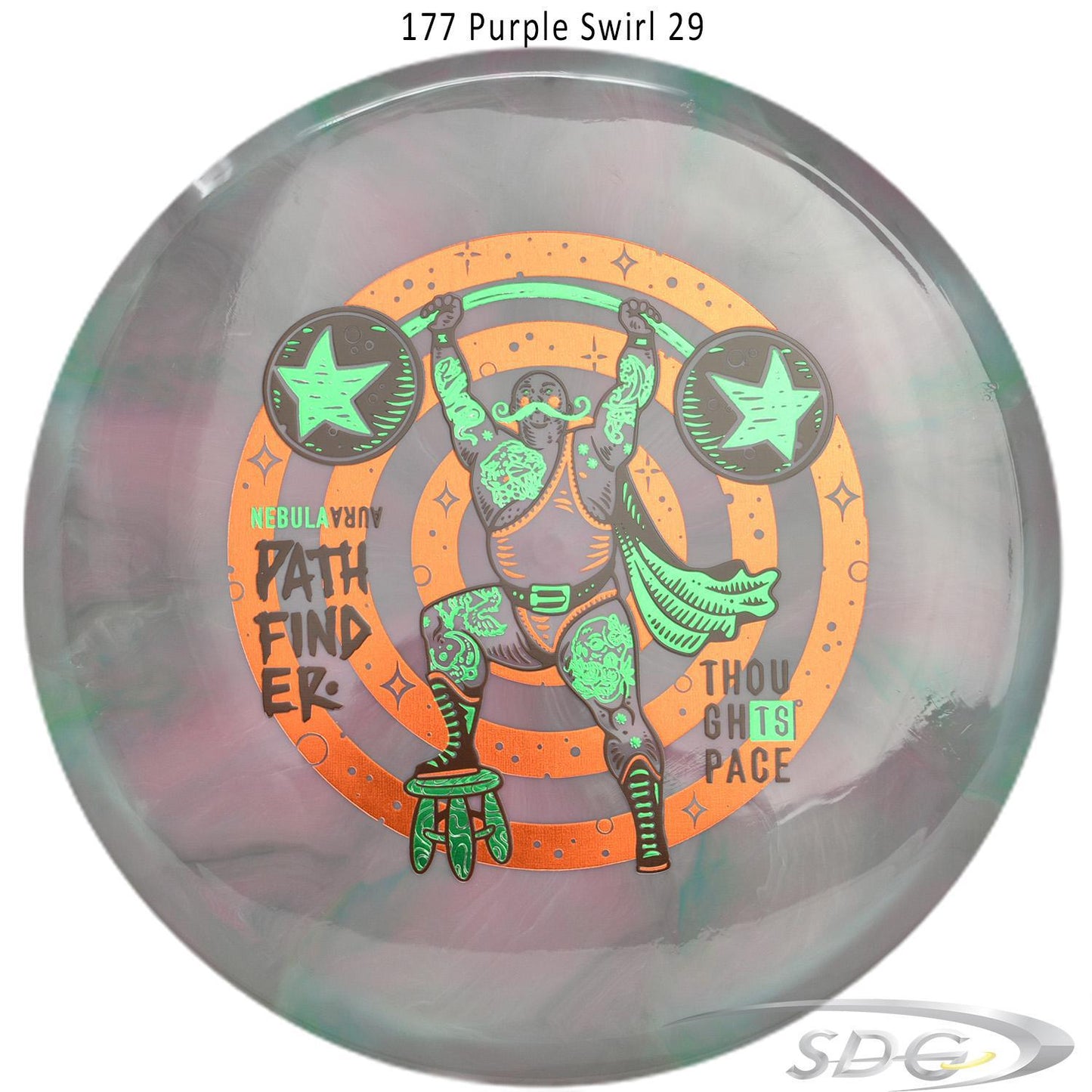 tsa-nebula-aura-pathfinder-strong-man-disc-golf-mid-range 177 Purple Swirl 29 