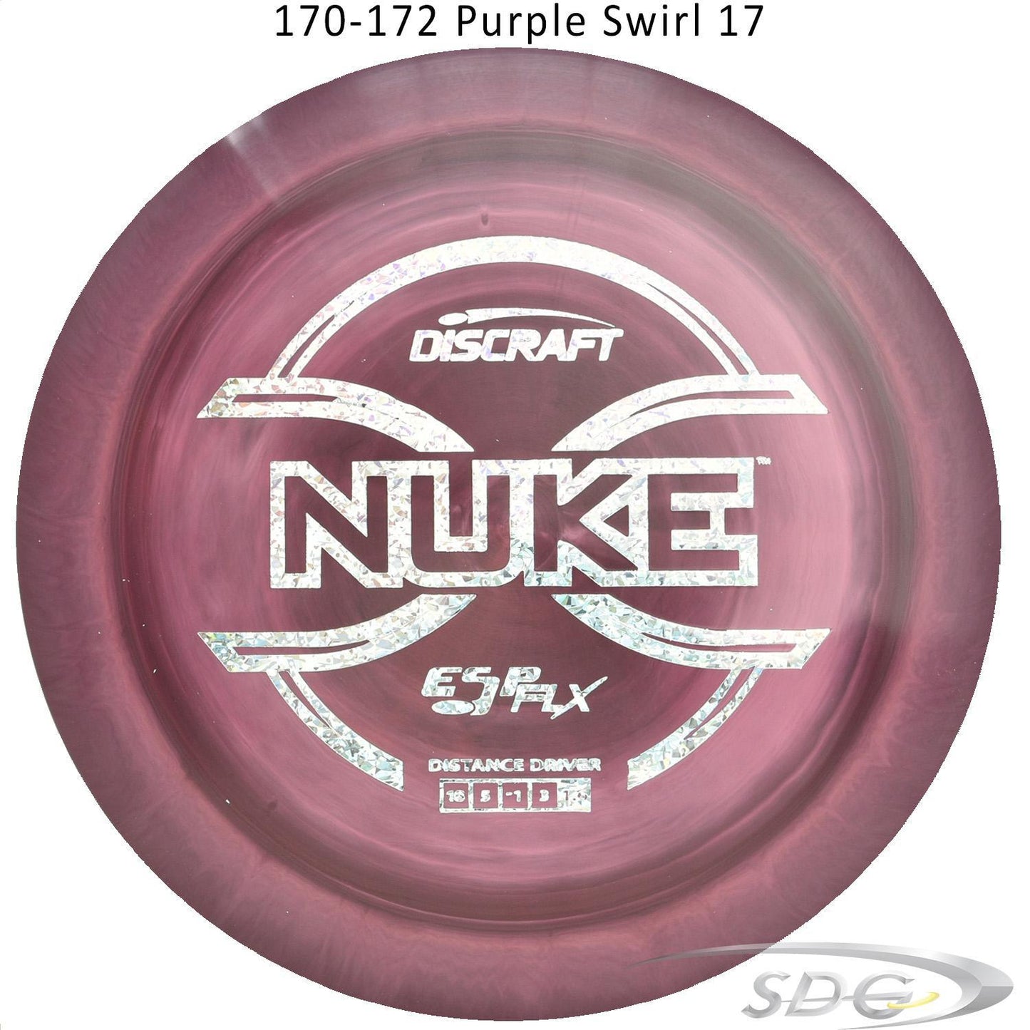 discraft-esp-flx-nuke-disc-golf-distance-driver 170-172 Purple Swirl 17 