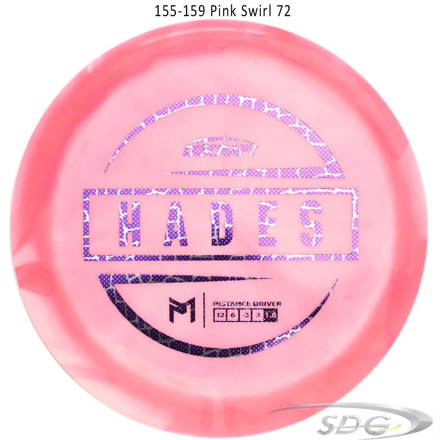discraft-esp-hades-paul-mcbeth-signature-series-disc-golf-distance-driver-159-150-weights 155-159 Pink Swirl 72 