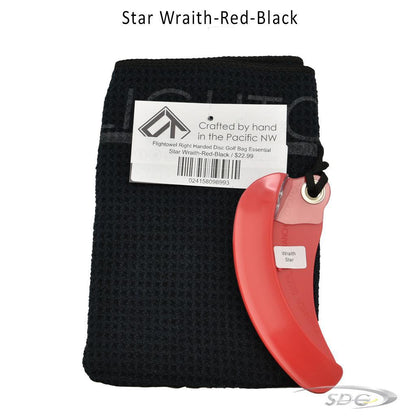 flightowel-right-handed-disc-golf-bag-essential Star Wraith-Red-Black 