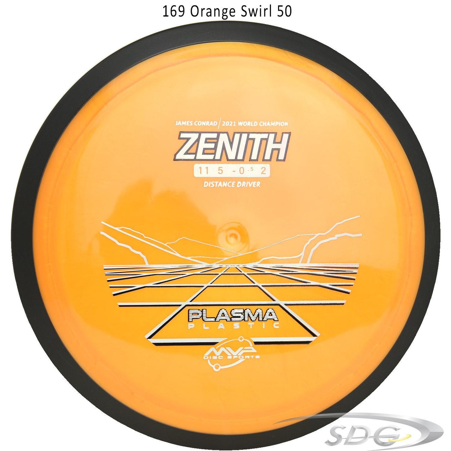 mvp-plasma-zenith-disc-golf-distance-driver 169 Orange Swirl 50 