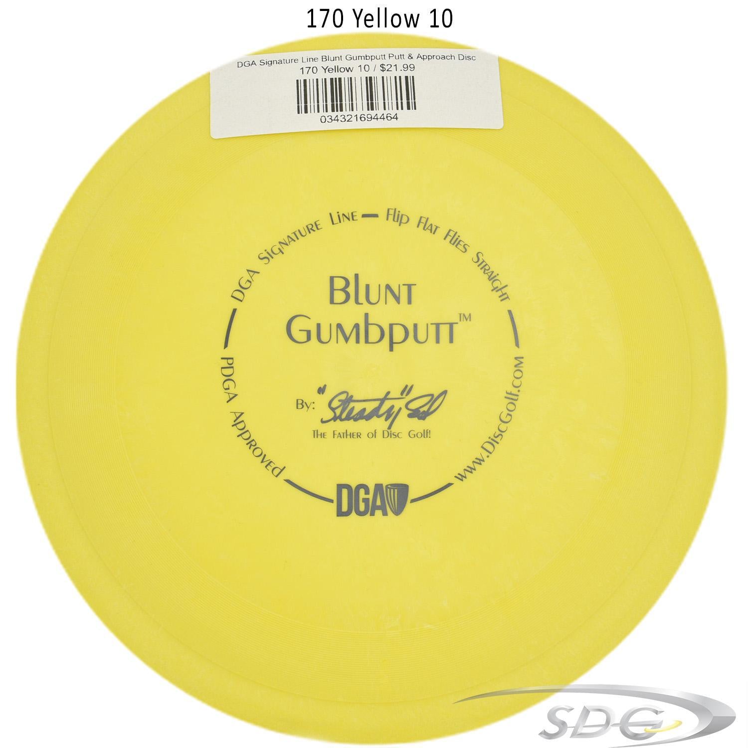 dga-signature-line-blunt-gumbputt-putt-approach-disc 170 Yellow 10 