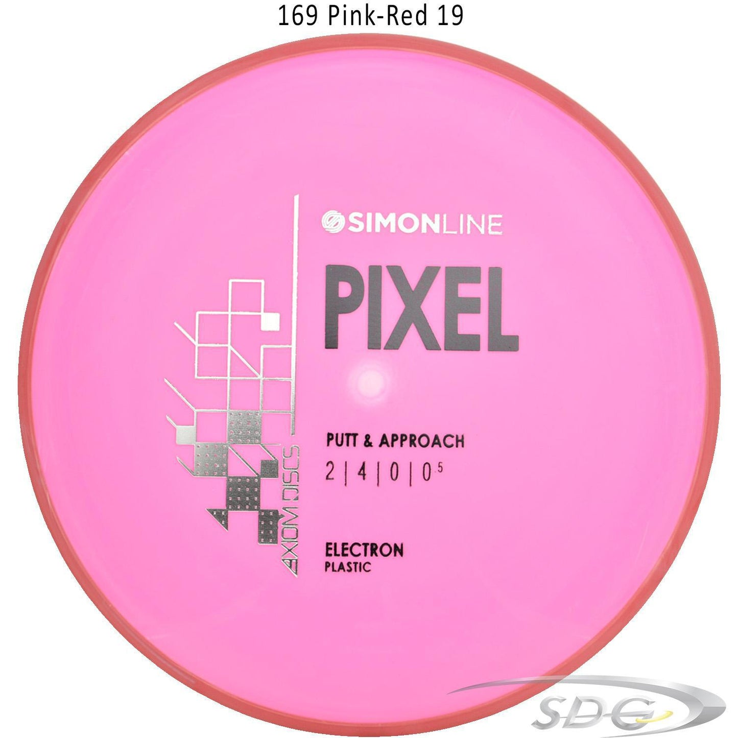 axiom-electron-pixel-medium-simon-line-disc-golf-putter 169 Pink-Red 19 