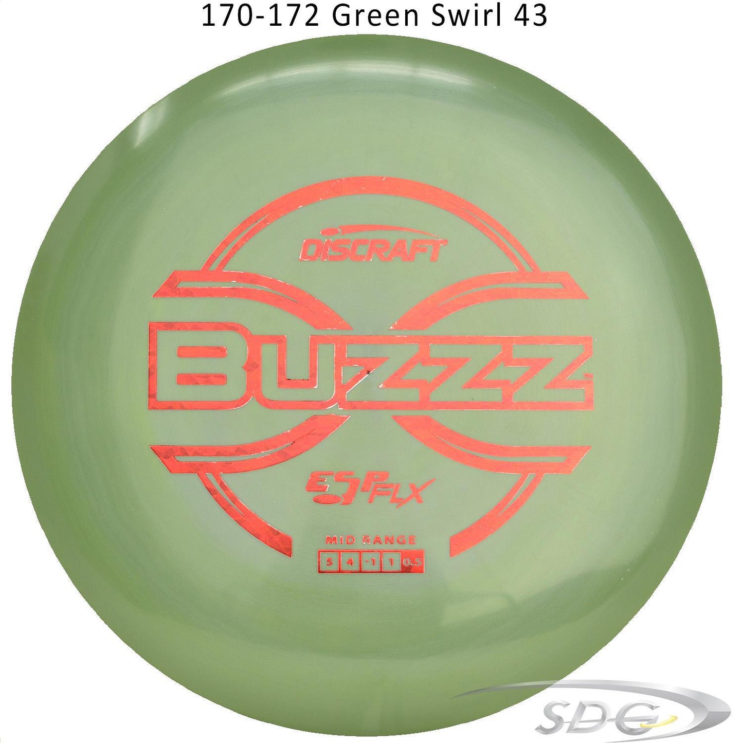 dicraft-esp-flx-buzzz-disc-golf-mid-range 170-172 Green Swirl 43