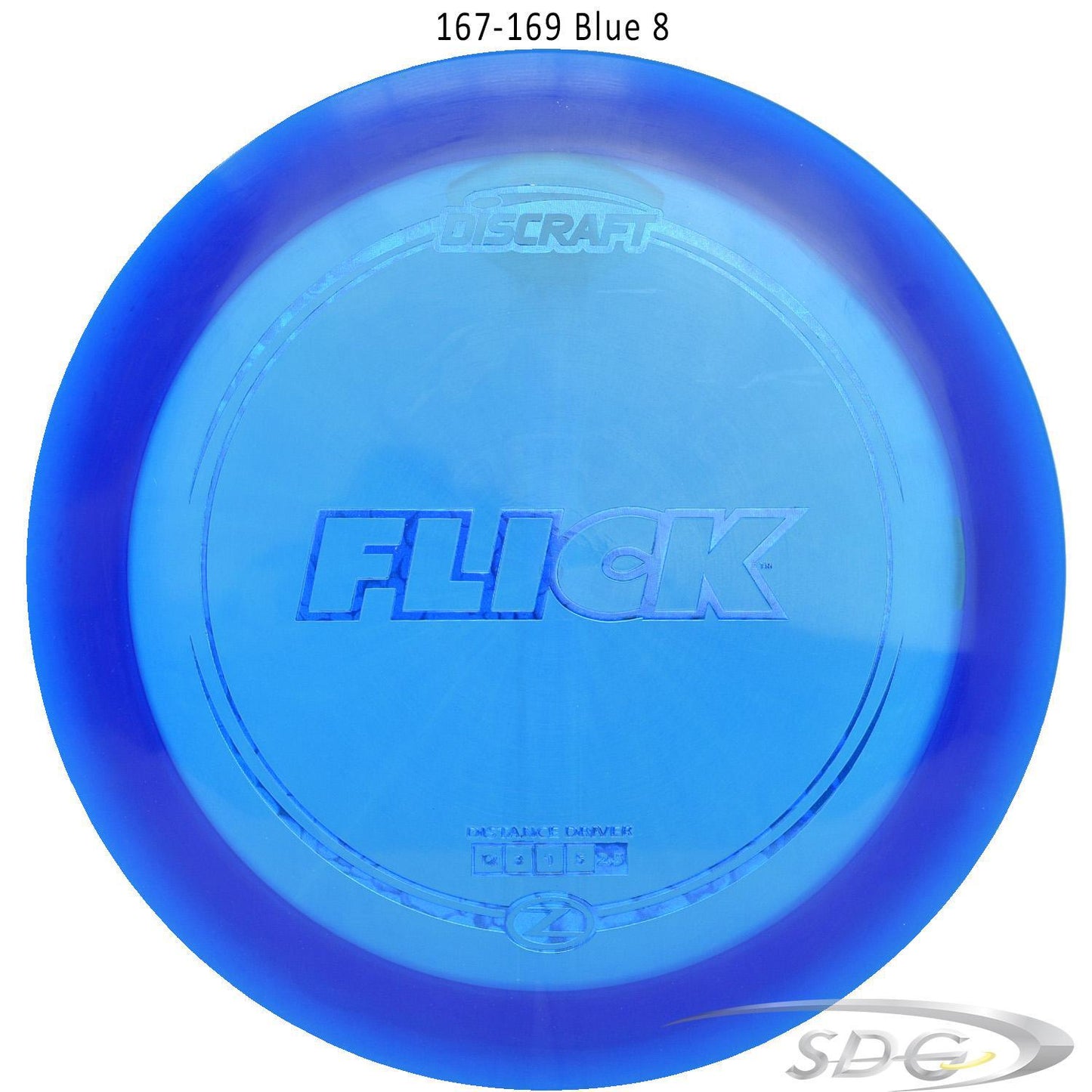 discraft-z-line-flick-disc-golf-distance-driver 167-169 Blue 8 