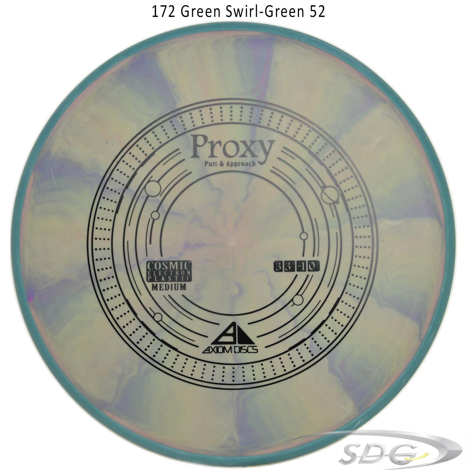 axiom-cosmic-electron-proxy-medium-disc-golf-putt-approach 172 Green Swirl-Green 52 