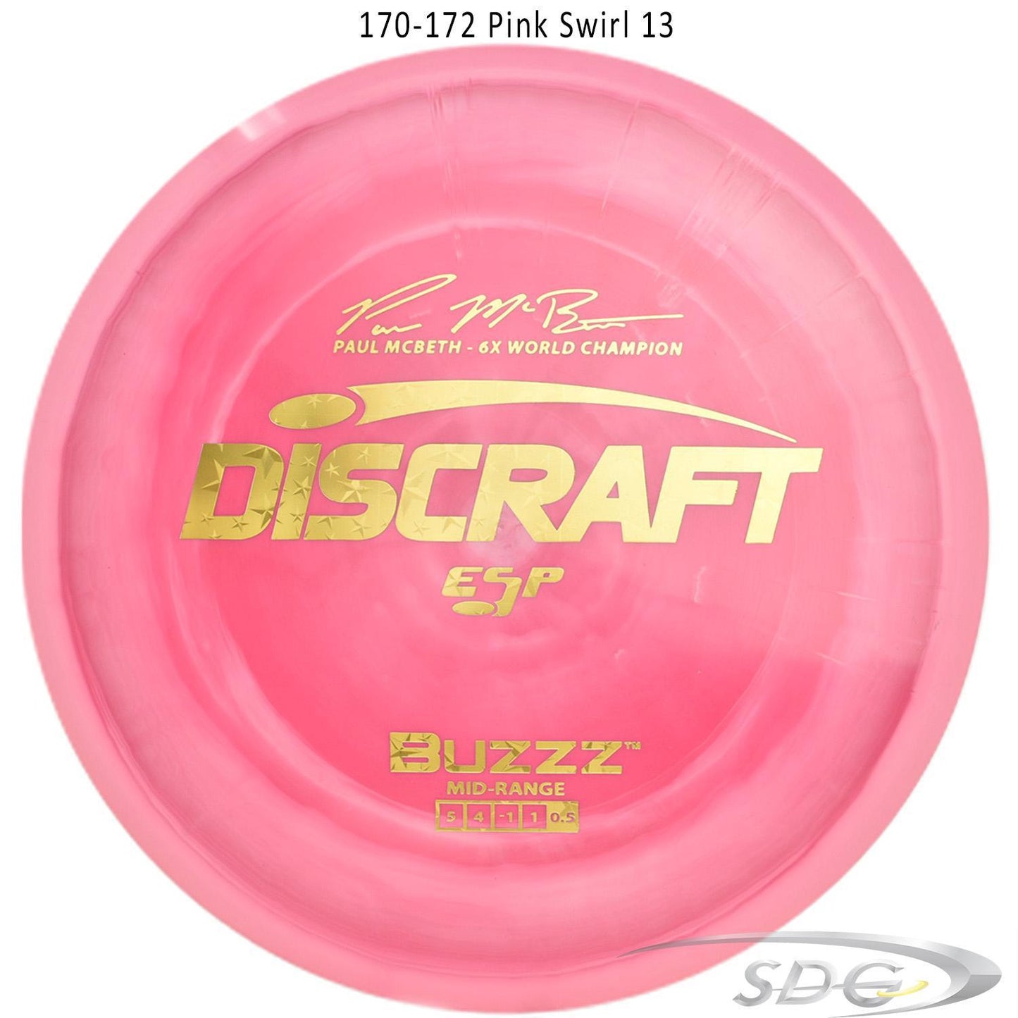 discraft-esp-buzzz-6x-paul-mcbeth-signature-series-disc-golf-mid-range-172-170-weights 170-172 Pink Swirl 13 