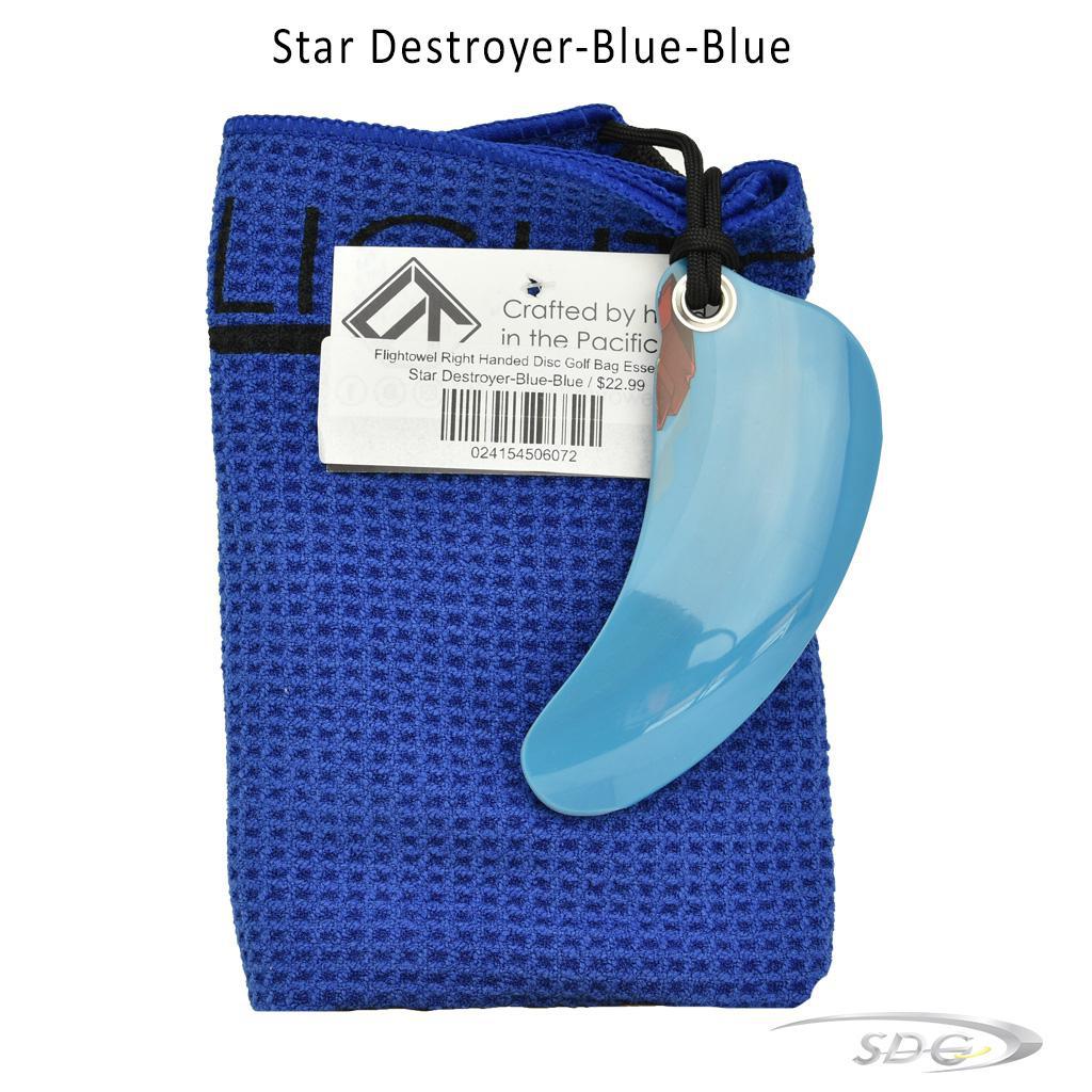 flightowel-right-handed-disc-golf-bag-essential Star Destroyer-Blue-Blue 