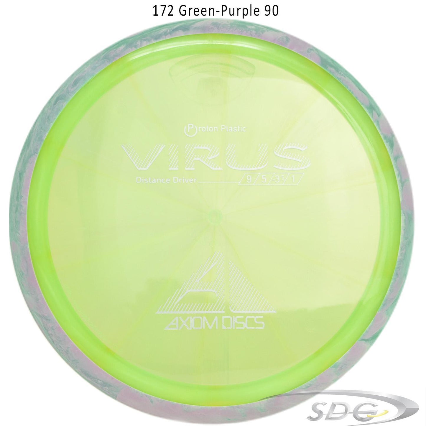 axiom-proton-virus-disc-golf-distance-driver 172 Green-Purple 90 