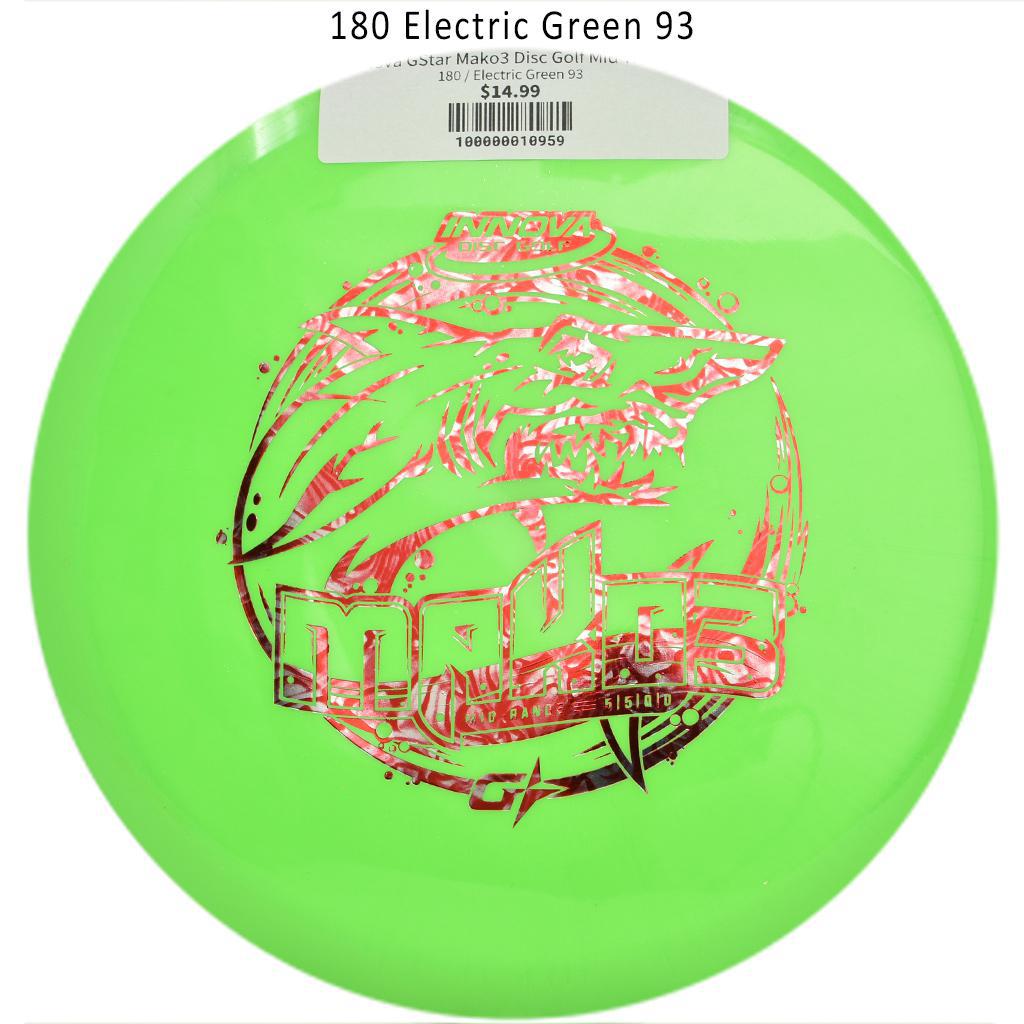 innova-gstar-mako3-disc-golf-mid-range 180 Electric Green 93 