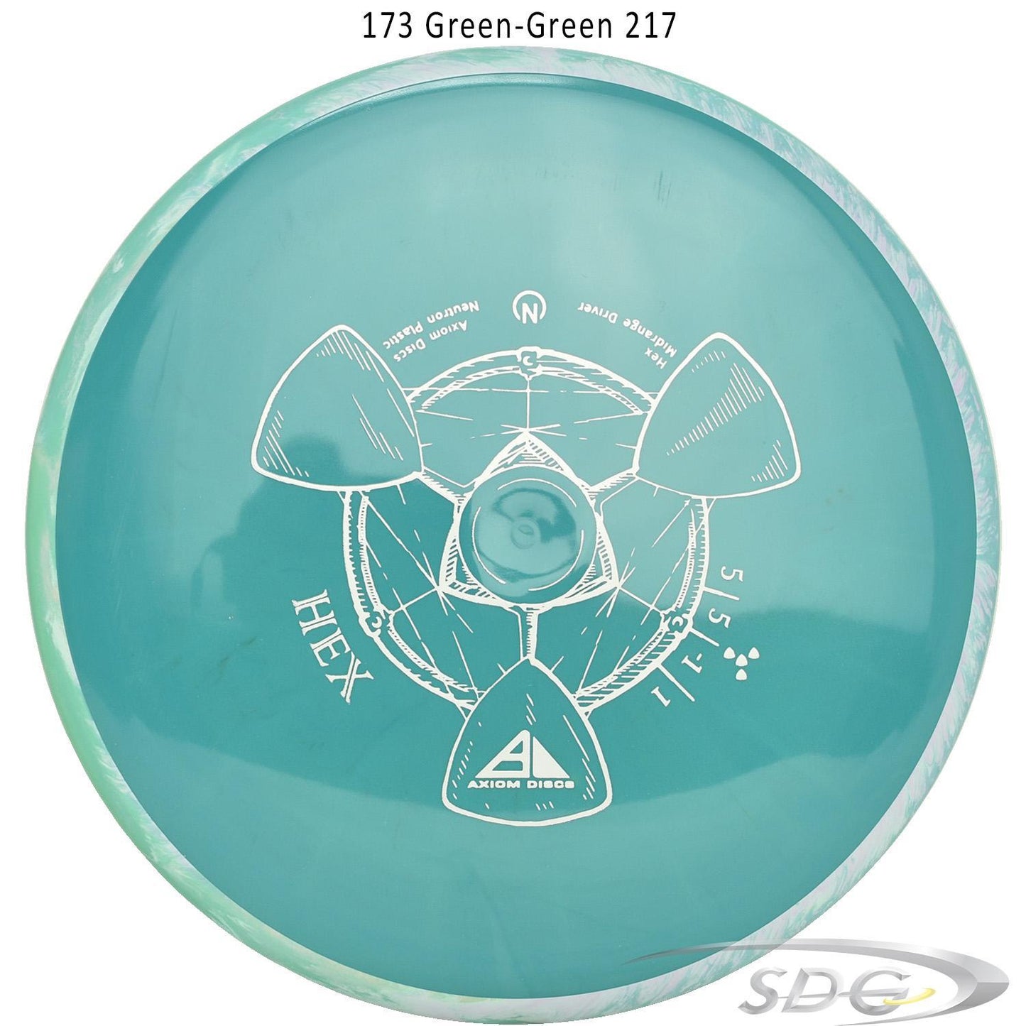 axiom-neutron-hex-disc-golf-midrange 173 Green-Green 217