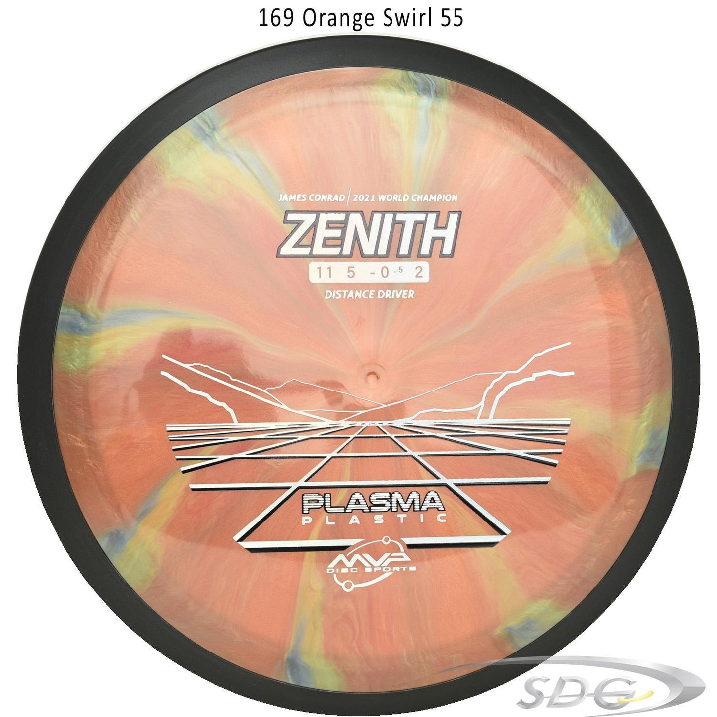 mvp-plasma-zenith-disc-golf-distance-driver 169 Orange Swirl 55 