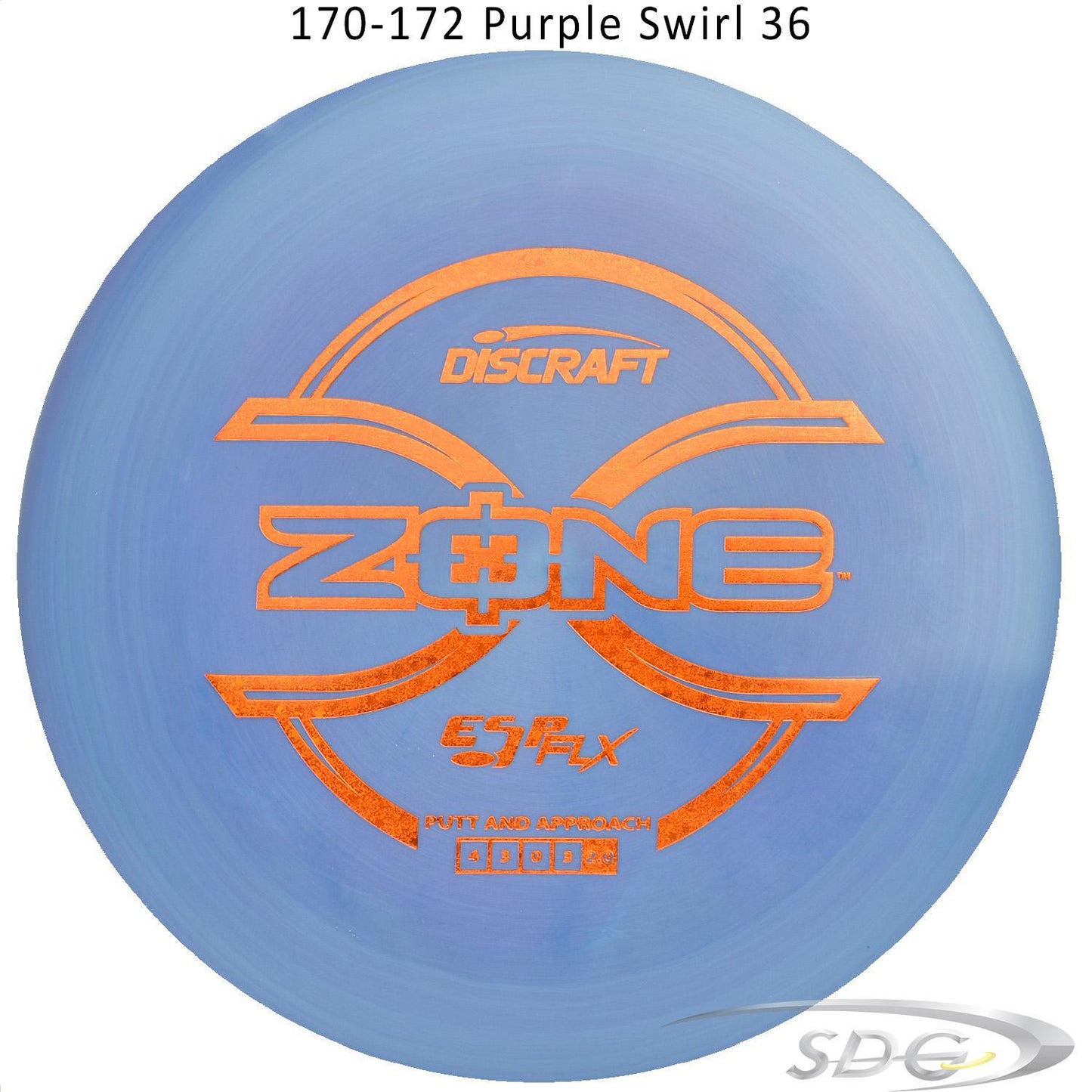discraft-esp-flx-zone-disc-golf-putter 170-172 Purple Swirl 36 