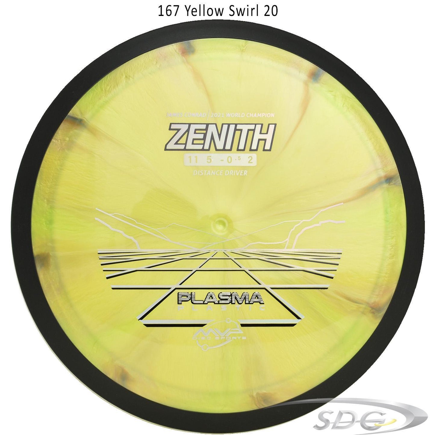 mvp-plasma-zenith-disc-golf-distance-driver 167 Yellow Swirl 20 
