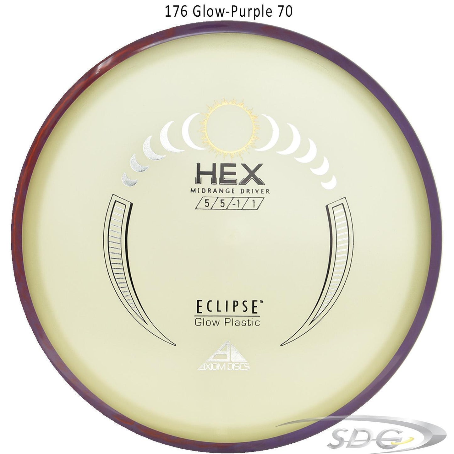 axiom-eclipse-hex-disc-golf-midrange 176 Glow-Purple 70