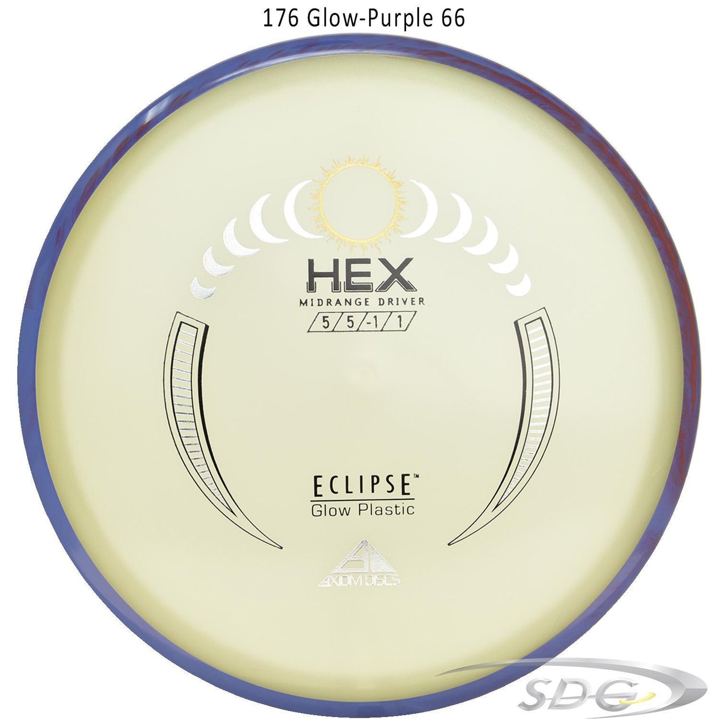 axiom-eclipse-hex-disc-golf-midrange 176 Glow-Purple 66