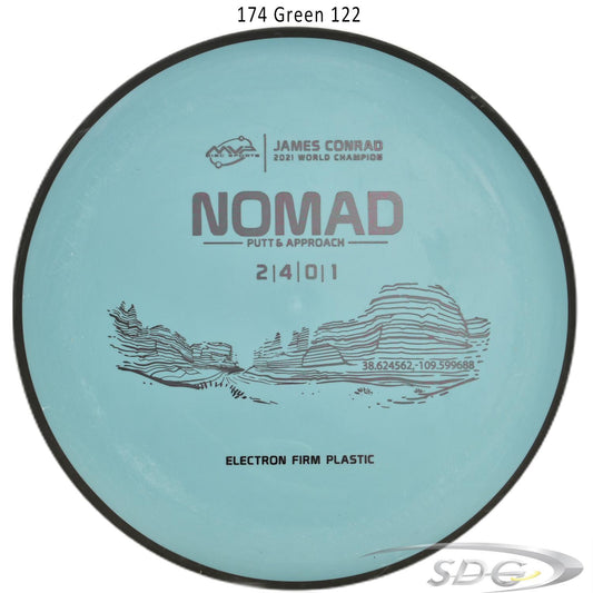 mvp-electron-nomad-firm-james-conrad-edition-disc-golf-putter 174 Green 122 