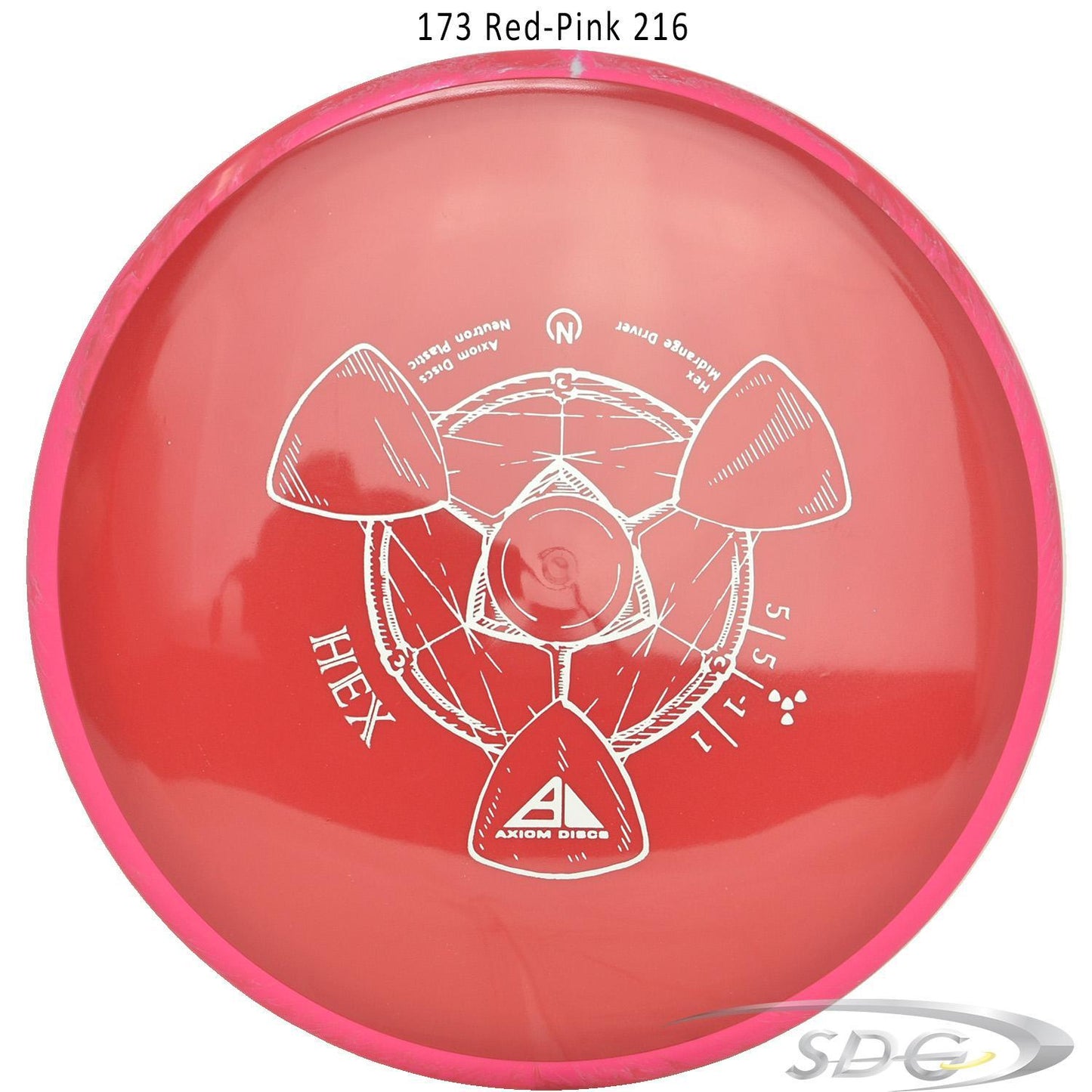 axiom-neutron-hex-disc-golf-midrange 173 Red-Pink 216