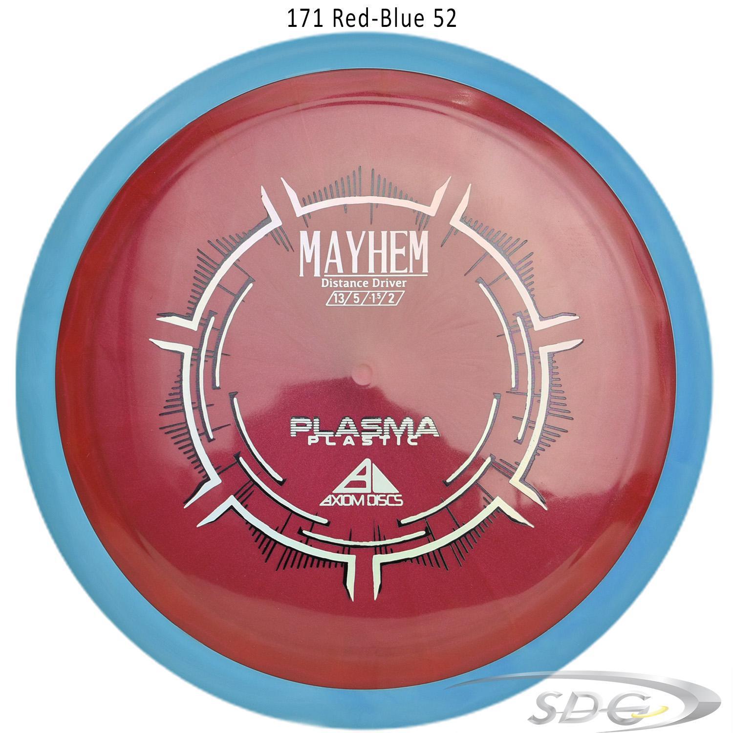 axiom-plasma-mayhem-disc-golf-distance-driver 171 Red-Blue 52 