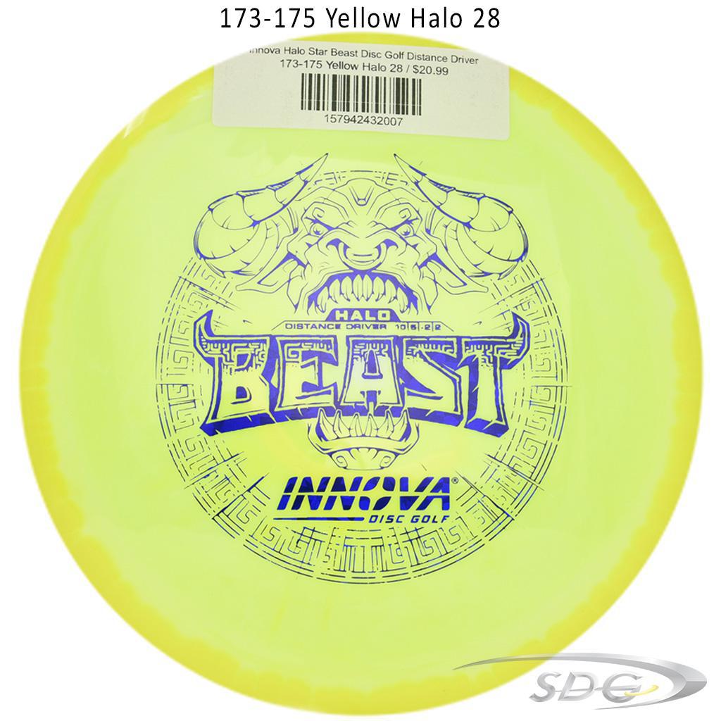 innova-halo-star-beast-disc-golf-distance-driver 173-175 Yellow Halo 28 