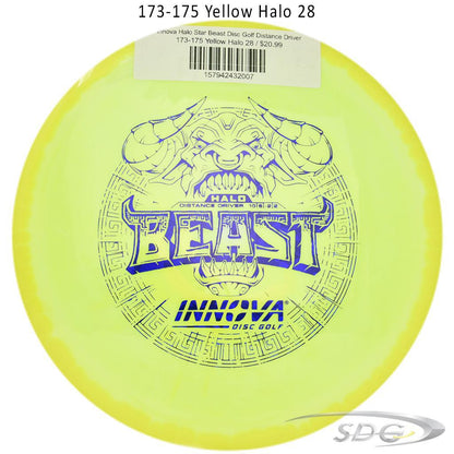 innova-halo-star-beast-disc-golf-distance-driver 173-175 Yellow Halo 28