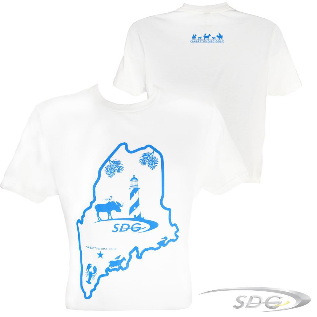 sdg-maine-experience-tee-disc-golf-apparel XL White