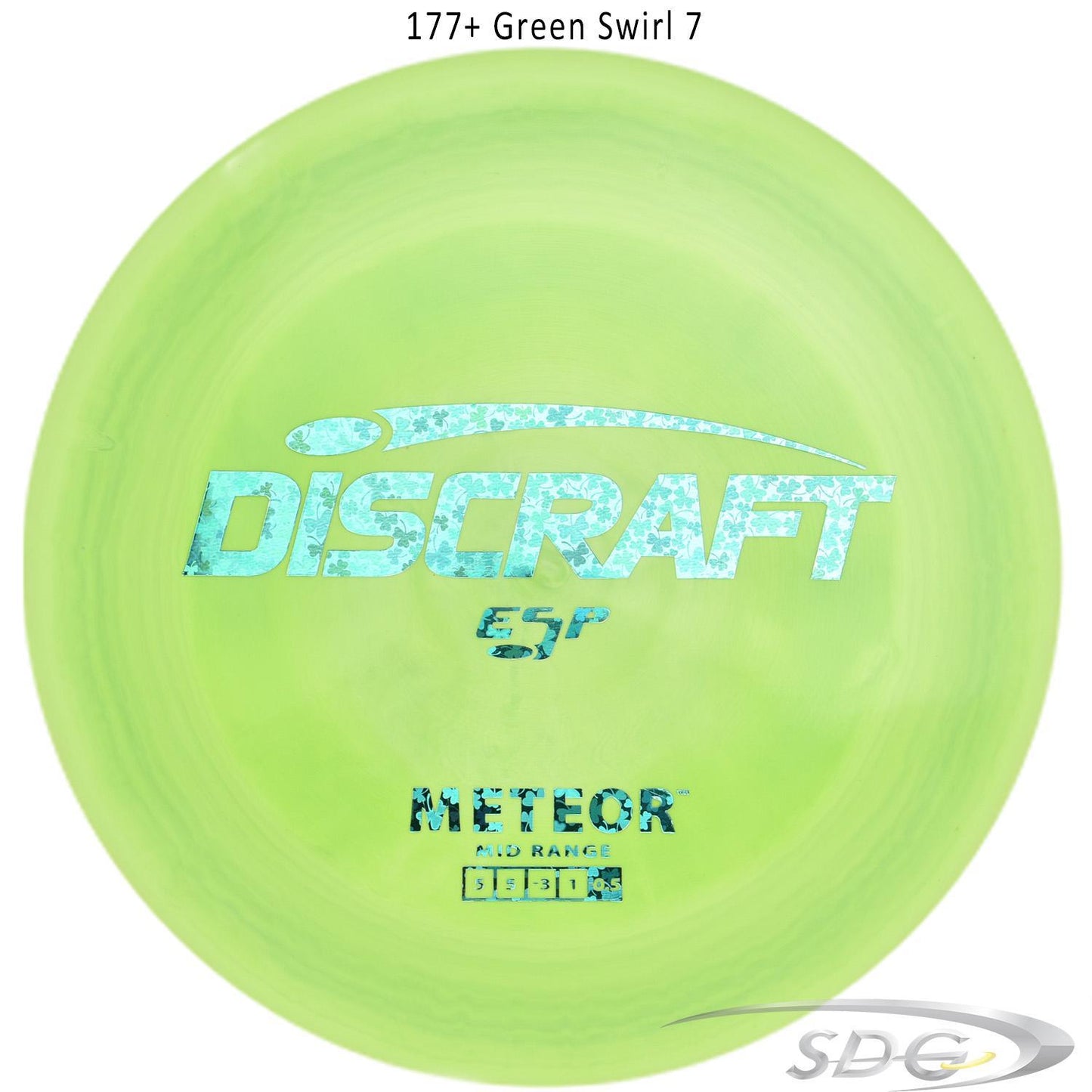 discraft-esp-meteor-disc-golf-mid-range 177+ Green Swirl 7 