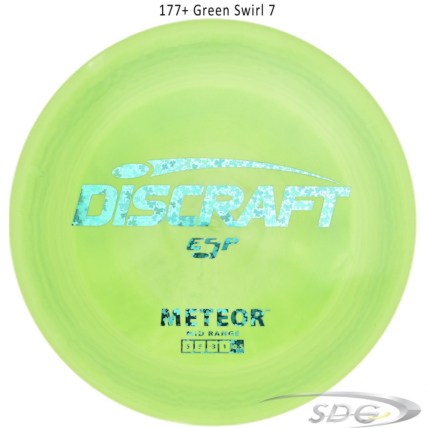 discraft-esp-meteor-disc-golf-mid-range 177+ Green Swirl 7 