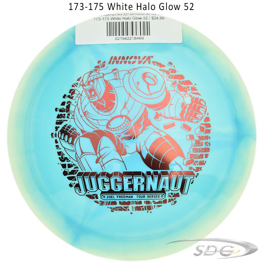 innova-halo-star-juggernaut-glow-2023-joel-freeman-disc-golf-distance-driver 173-175 White Halo Glow 52 