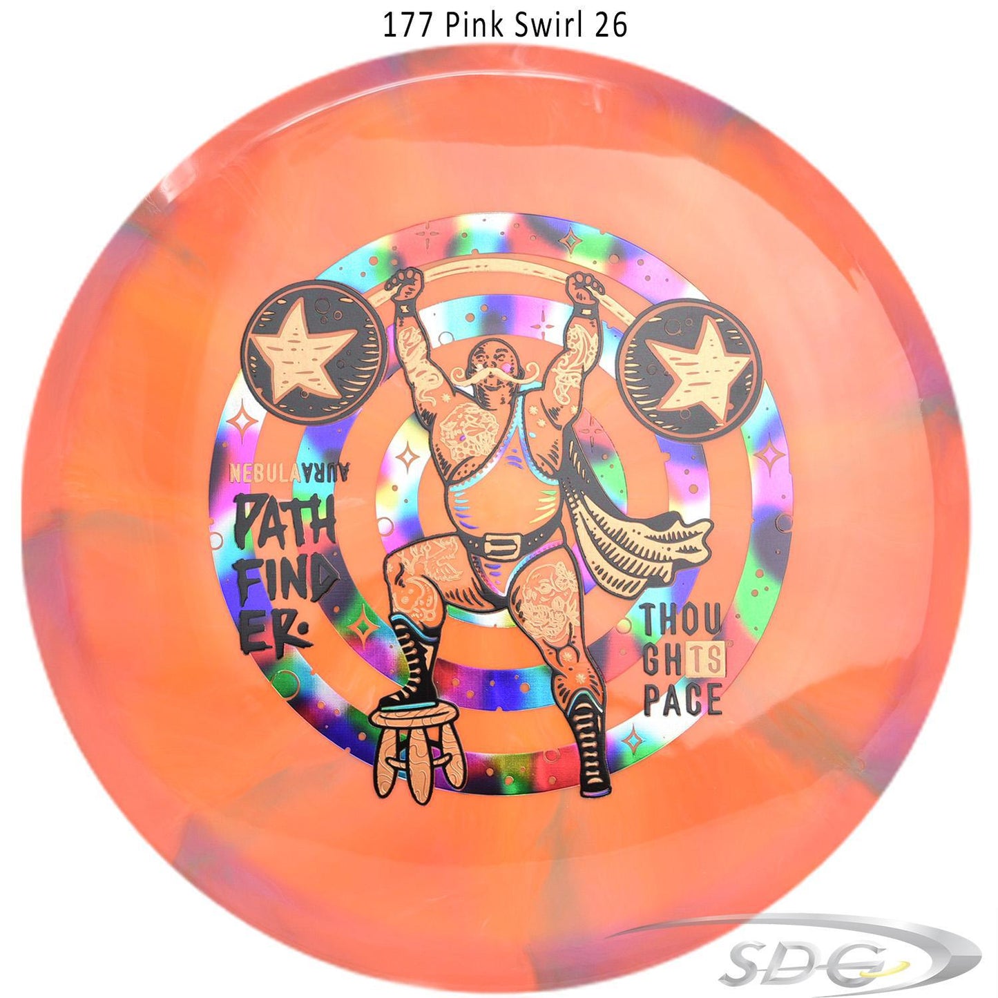 tsa-nebula-aura-pathfinder-strong-man-disc-golf-mid-range 177 Pink Swirl 26 