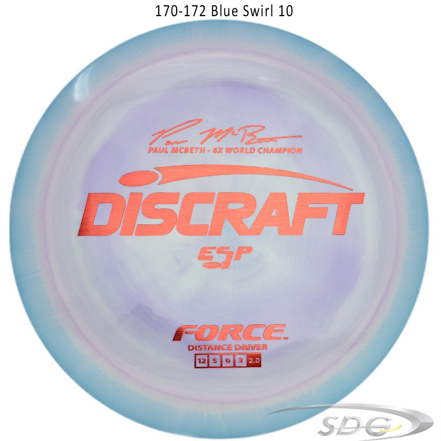discraft-esp-force-6x-paul-mcbeth-signature-disc-golf-distance-driver 170-172 Blue Swirl 10 