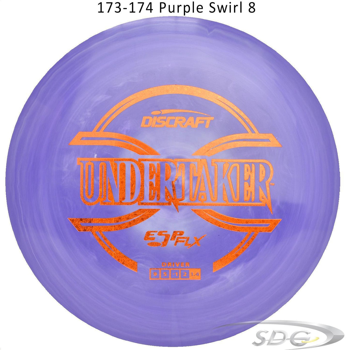 discraft-esp-flx-undertaker-disc-golf-distance-driver 173-174 Purple Swirl 8 