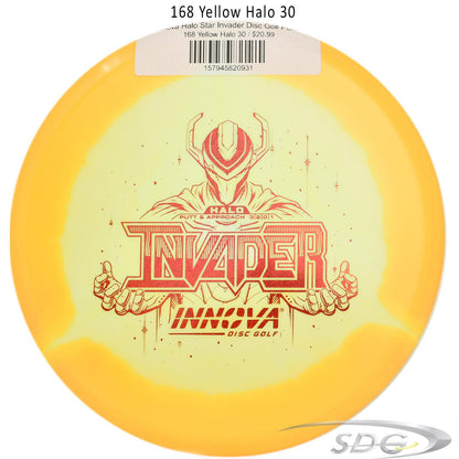 innova-halo-star-invader-disc-golf-putter 168 Yellow Halo 30 