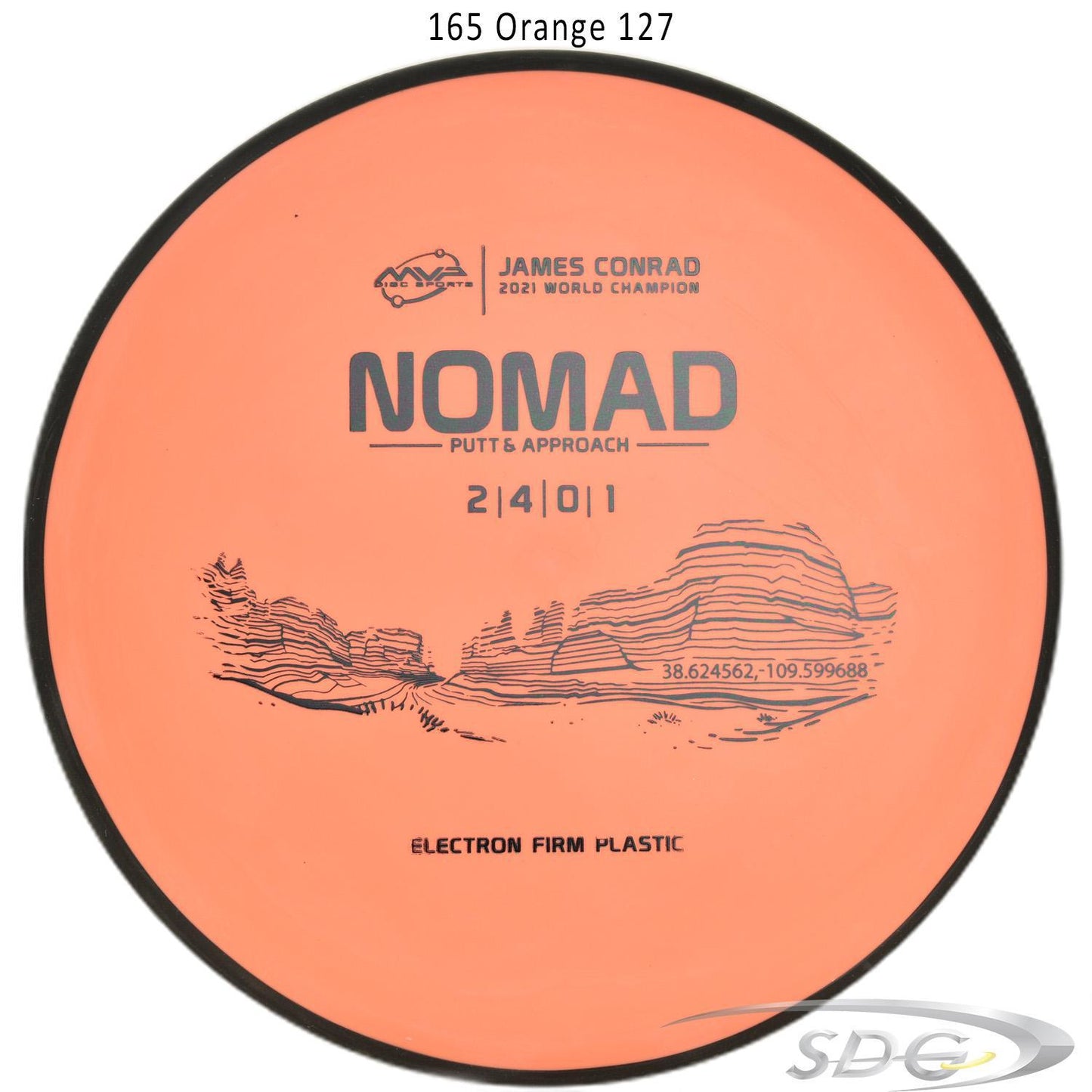 mvp-electron-nomad-firm-james-conrad-edition-disc-golf-putter 165 Orange 127 