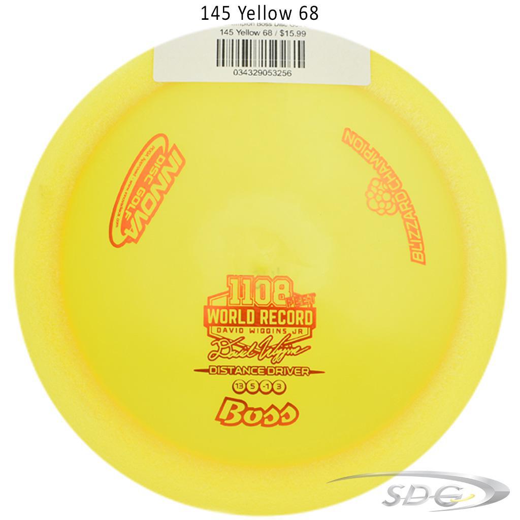 innova-blizzard-champion-boss-disc-golf-distance-driver 145 Yellow 68 