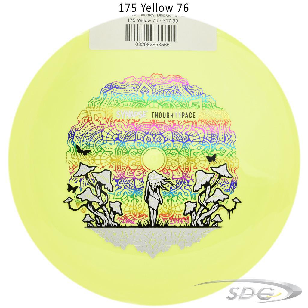 tsa-aura-synapse-journey-disc-golf-distance-driver 175 Yellow 76 