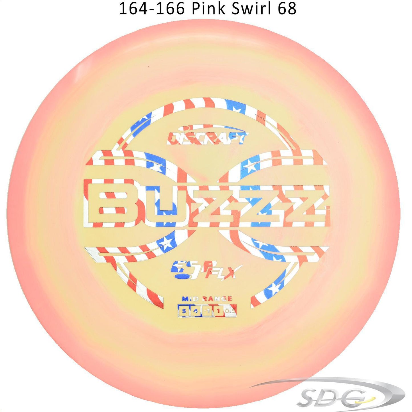 dicraft-esp-flx-buzzz-disc-golf-mid-range 164-166 Pink Swirl 68