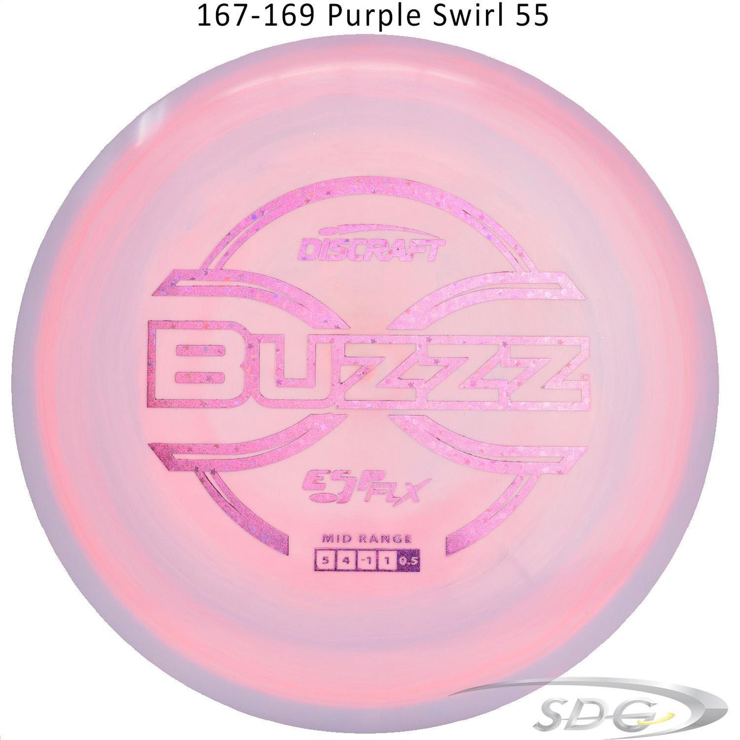 dicraft-esp-flx-buzzz-disc-golf-mid-range 167-169 Purple Swirl 55