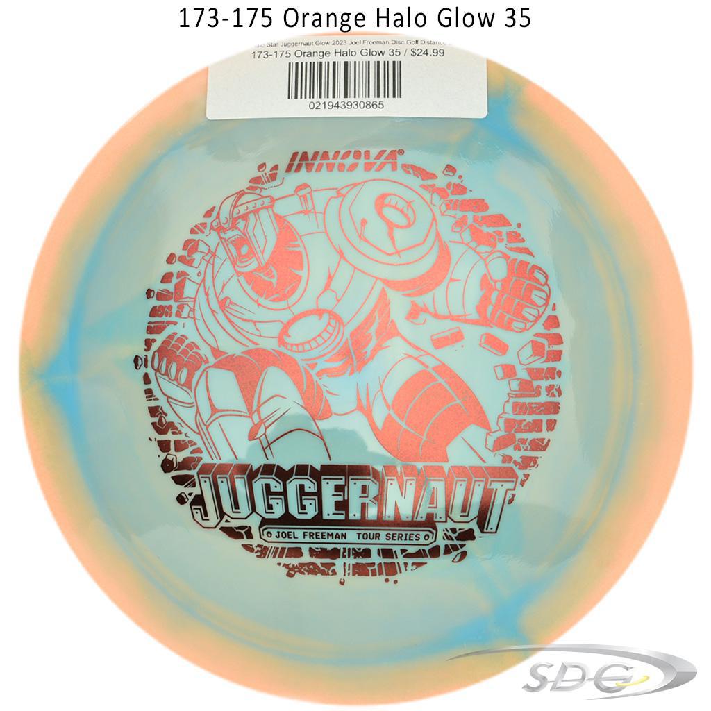 innova-halo-star-juggernaut-glow-2023-joel-freeman-disc-golf-distance-driver 173-175 Orange Halo Glow 35 