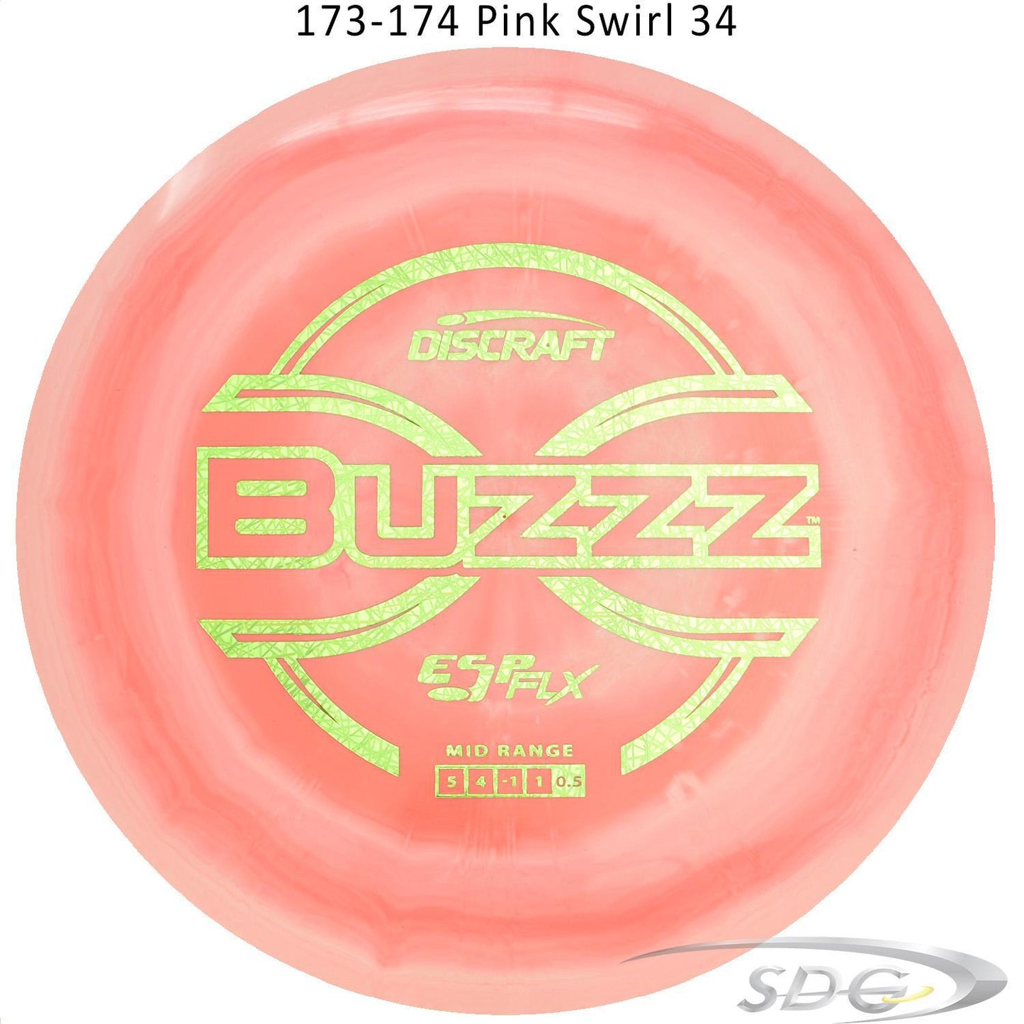 dicraft-esp-flx-buzzz-disc-golf-mid-range 173-174 Pink Swirl 34
