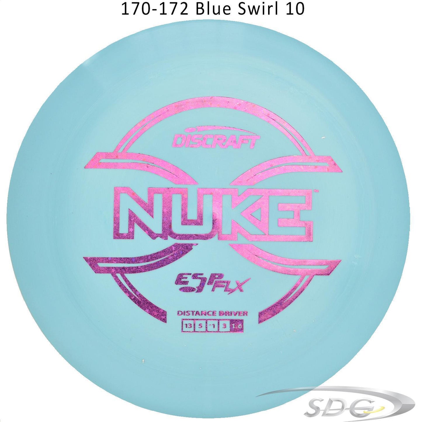 discraft-esp-flx-nuke-disc-golf-distance-driver 170-172 Blue Swirl 10 