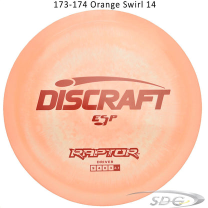 discraft-esp-raptor-disc-golf-distance-driver 173-174 Orange Swirl 14