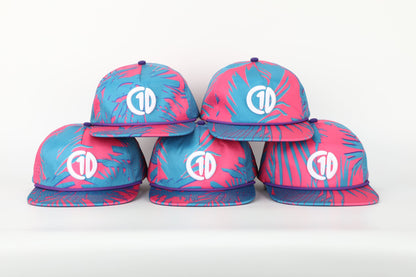 C1D Perforated Rope Snapback - Pink Floral